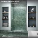 DreamLine Chrome 46 in. Frameless Hinged Shower Door with Tempered Glass 