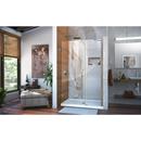 DreamLine Brushed Nickel 46 in. Frameless Hinged Shower Door with Tempered Glass 
