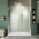 DreamLine Chrome 58 in. Frameless Hinged Shower Door with Tempered Glass 
