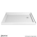DreamLine White 34 x 48 in. Double Threshold Shower Base with Right Drain 