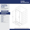 DreamLine Oil Rubbed Bronze 46-1/2 in. Frameless Hinged Shower Door with Clear Tempered Glass 