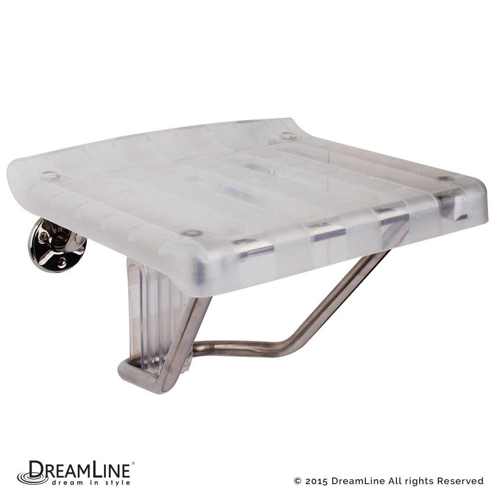 DreamLine Chrome Plastic Folding Shower Seat 