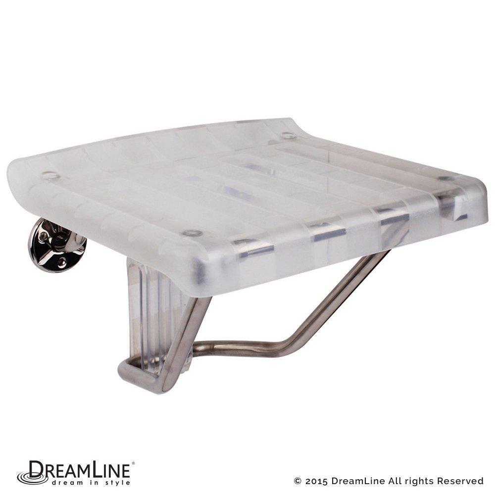 DreamLine Chrome Plastic Folding Shower Seat 