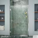 DreamLine Chrome 41 in. Frameless Hinged Shower Door with Tempered Glass 