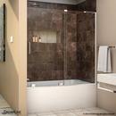 DreamLine Chrome 60 in. Frameless Sliding Tub and Shower Door with Right Wall Bracket 