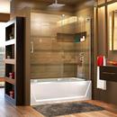 DreamLine Chrome 60 in. Frameless Sliding Tub and Shower Door with Right Wall Bracket 