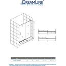 DreamLine Chrome 60 in. Frameless Sliding Tub and Shower Door with Right Wall Bracket 