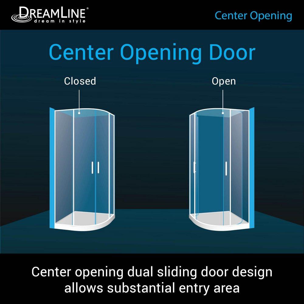 DreamLine Chrome 31-3/8 in. Frameless Sliding Shower Enclosure with Clear Glass 