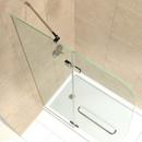 DreamLine Brushed Nickel 45 in. Frameless Hinged Shower Door with Clear Tempered Glass 