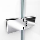 DreamLine Brushed Nickel 45 in. Frameless Hinged Shower Door with Clear Tempered Glass 