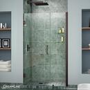 DreamLine Oil Rubbed Bronze 41 in. Frameless Hinged Shower Door with Tempered Glass 