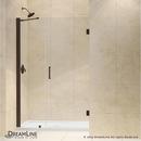 DreamLine Oil Rubbed Bronze 61 in. Frameless Hinged Shower Door with Clear Glass 