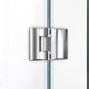 DreamLine Brushed Nickel 40-3/8 in. Frameless Hinged Shower Enclosure with Tempered Glass 