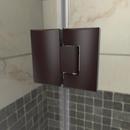DreamLine Oil Rubbed Bronze 40-3/8 in. Frameless Hinged Shower Enclosure with Tempered Glass 