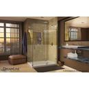 DreamLine Brushed Nickel 46-5/16 in. Frameless Hinged Shower Enclosure with Tempered Glass 