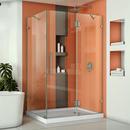 DreamLine Brushed Nickel 46-5/16 in. Frameless Hinged Shower Enclosure with Tempered Glass 