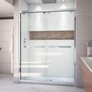 60 in. Frameless Bypass Sliding Shower Door with Clear Glass in Polished Chrome