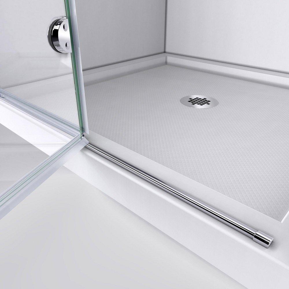 DreamLine Chrome 33-1/2 in. Frameless Bifold Shower Door with Clear Tempered Glass 