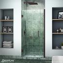 DreamLine Oil Rubbed Bronze 34 in. Frameless Hinged Shower Door with Clear Glass 