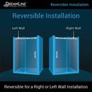 DreamLine Brushed Stainless Steel 60 in. Frameless Sliding Shower Door with Clear Tempered Glass 