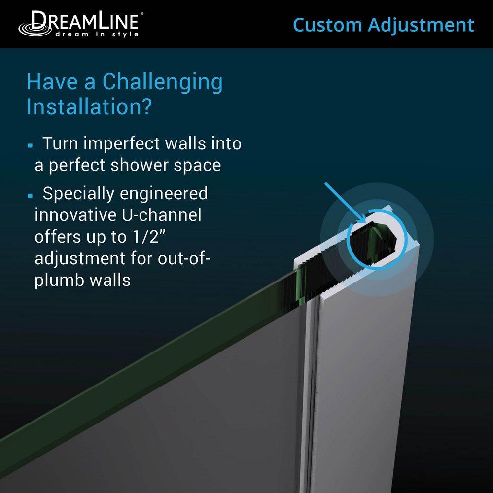 DreamLine Brushed Nickel 30 in. Frameless Shower Door with Clear Tempered Glass 