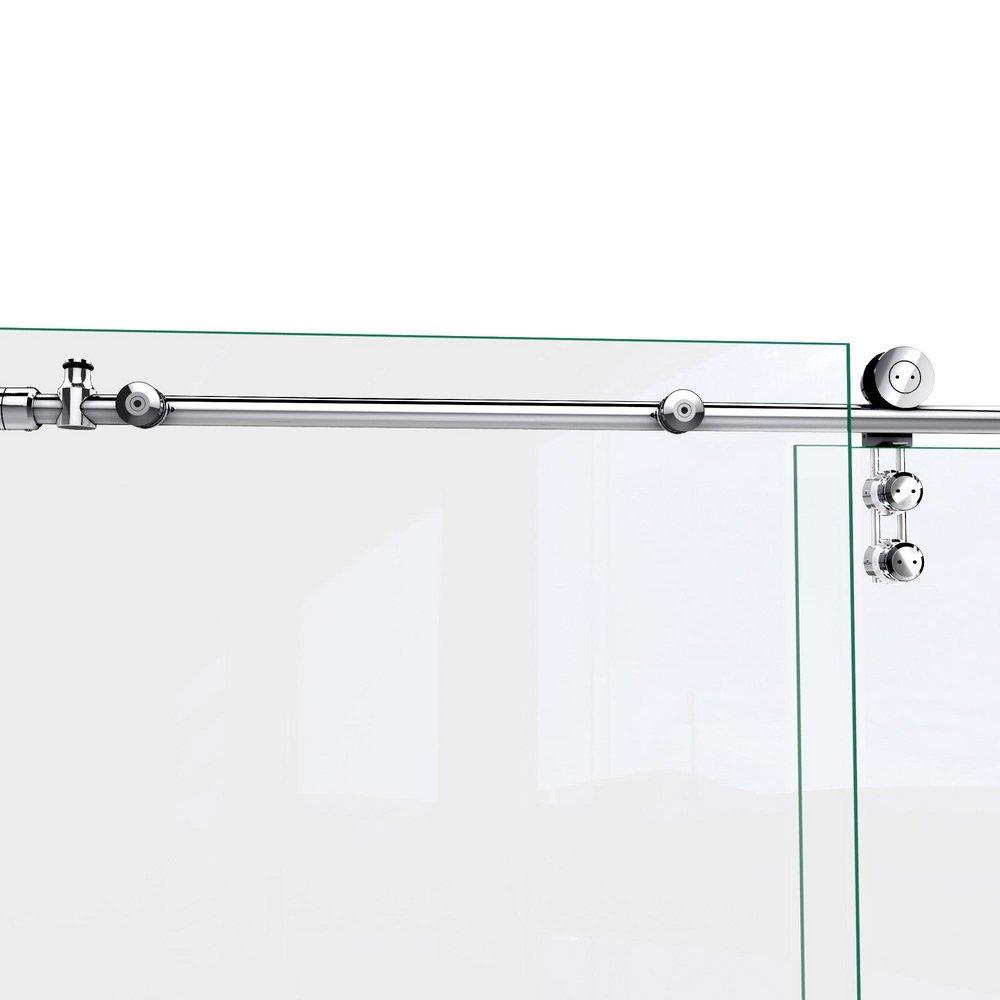 DreamLine Polished Stainless Steel 60 in. Frameless Sliding Shower Door with Clear Tempered Glass 