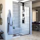 30 in. Frameless Shower Door with Clear Tempered Glass in Oil Rubbed Bronze