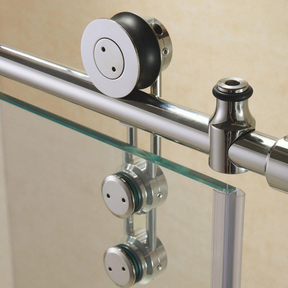 DreamLine Brushed Stainless Steel 60 in. Frameless Sliding Shower Door with Clear Tempered Glass 