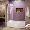 DreamLine Chrome 36 in. Frameless Hinged Tub and Shower Door with Clear Tempered Glass 