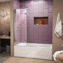 DreamLine Chrome 36 in. Frameless Hinged Tub and Shower Door with Clear Tempered Glass 