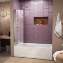 DreamLine Chrome 36 in. Frameless Hinged Tub and Shower Door with Clear Tempered Glass 