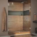 58 in. Frameless Hinged Shower Door with Clear Glass in Brushed Nickel