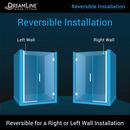DreamLine Brushed Nickel 59 in. Frameless Hinged Shower Door with Clear Tempered Glass 