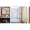 DreamLine Brushed Nickel 48 in. Frameless Hinged Tub and Shower Door with Clear Tempered Glass 