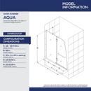 DreamLine Chrome 48 in. Frameless Hinged Tub and Shower Door with Clear Tempered Glass 
