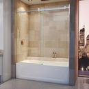 60 in. Frameless Sliding Tub and Shower Door with Clear Tempered Glass in Polished Stainless Steel