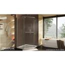 DreamLine Brushed Nickel 34-1/8 in. Frameless Pivot Shower Enclosure with Tempered Glass 