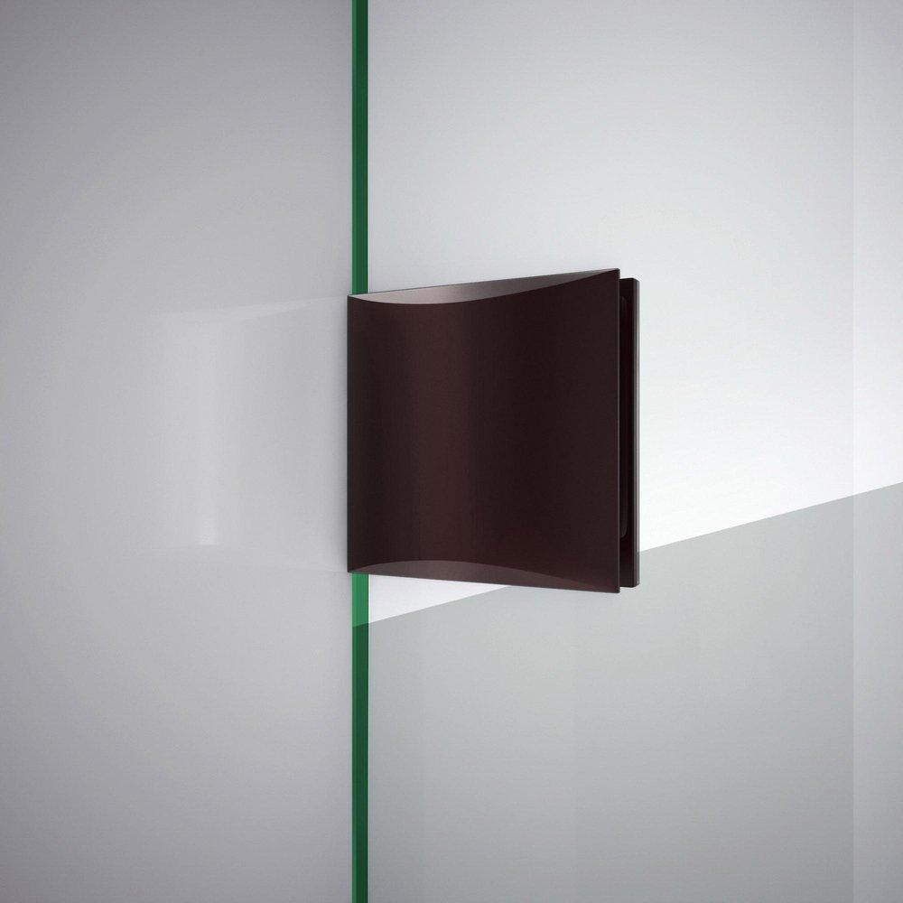 DreamLine Oil Rubbed Bronze 36-5/16 in. Frameless Hinged Shower Enclosure with Tempered Glass 