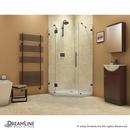 DreamLine Oil Rubbed Bronze 36-5/16 in. Frameless Hinged Shower Enclosure with Tempered Glass 