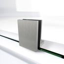 DreamLine Brushed Nickel 36-5/16 in. Frameless Hinged Shower Enclosure with Tempered Glass 