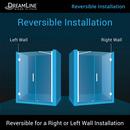DreamLine Brushed Nickel 59 in. Frameless Hinged Shower Door with Tempered Glass 