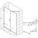 DreamLine Brushed Nickel 59 in. Frameless Hinged Shower Door with Tempered Glass 