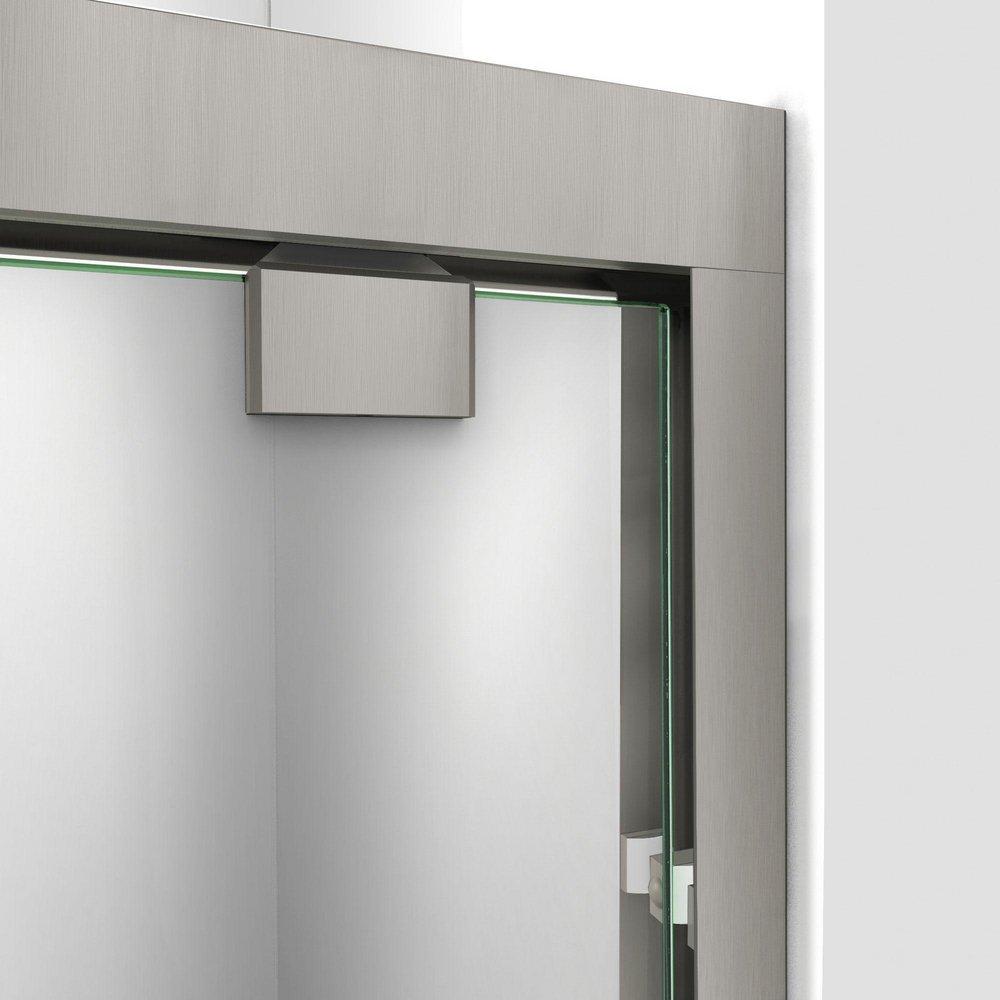 DreamLine Brushed Nickel 60 in. Frameless Bypass Sliding Tub and Shower Door with Clear Glass 