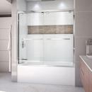 60 in. Frameless Bypass Sliding Tub and Shower Door with Clear Glass in Polished Chrome