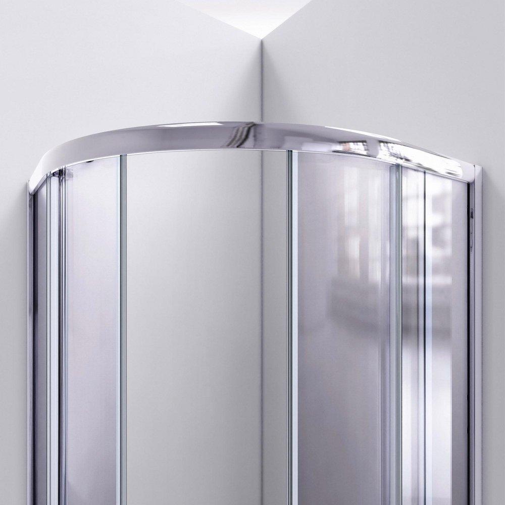 DreamLine Chrome 31-3/8 in. Frameless Sliding Shower Enclosure with Frosted Glass 
