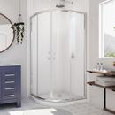 DreamLine Chrome 31-3/8 in. Frameless Sliding Shower Enclosure with Frosted Glass 