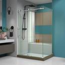 DreamLine Brushed Stainless Steel 48-3/8 in. Frameless Sliding Shower Enclosure with Clear Tempered Glass 
