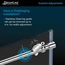 DreamLine Brushed Stainless Steel 48-3/8 in. Frameless Sliding Shower Enclosure with Clear Tempered Glass 