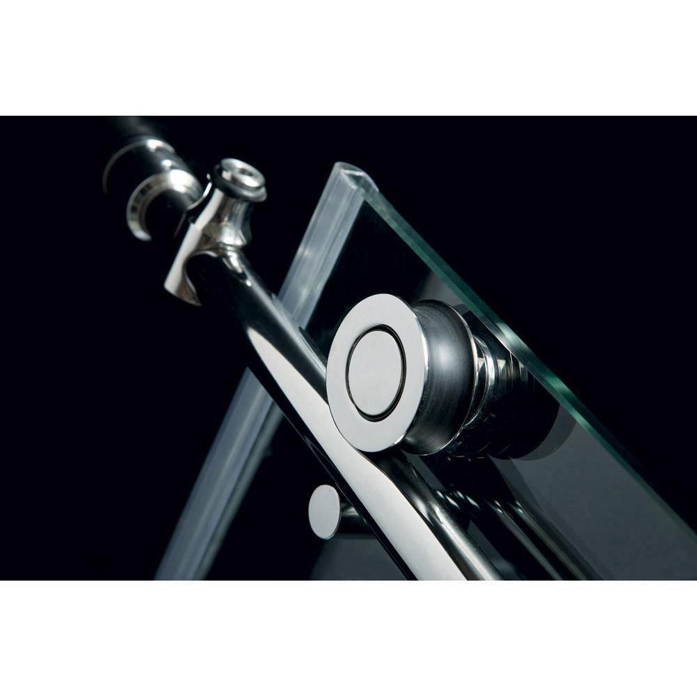 DreamLine Brushed Stainless Steel 48-3/8 in. Frameless Sliding Shower Enclosure with Clear Tempered Glass 