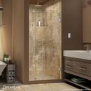 DreamLine Brushed Nickel 34-1/2 in. Frameless Hinged Shower Door with Clear Tempered Glass 